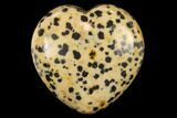 1.4" Polished Dalmatian Jasper Heart - Photo 3